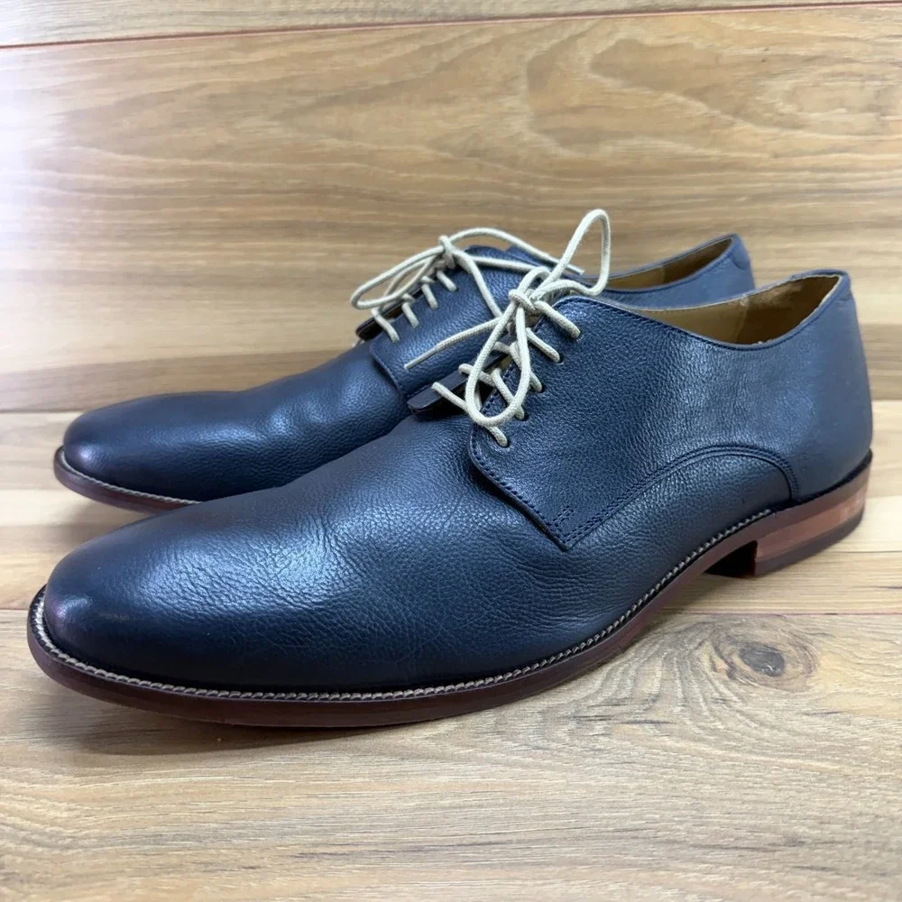 Cole Haan Willams Oxfords Mens 13 M Navy Blue Leather Business Casual Shoes